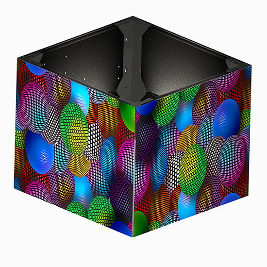 Squre ကော်လံ LED Display ကိုများအတွက်ရှေ့ဝန်ဆောင်မှု 90 ဒီဂရီ LED Panel ကို